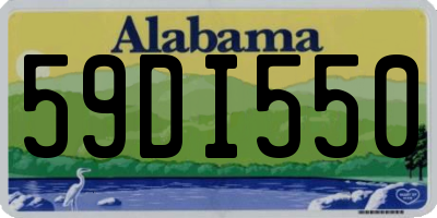AL license plate 59DI550