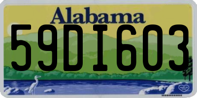 AL license plate 59DI603