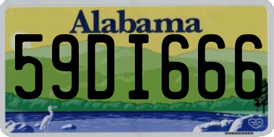 AL license plate 59DI666