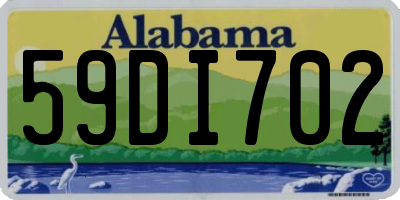 AL license plate 59DI702