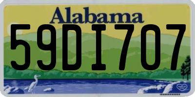 AL license plate 59DI707
