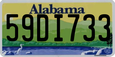 AL license plate 59DI733