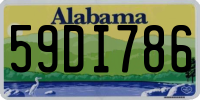 AL license plate 59DI786