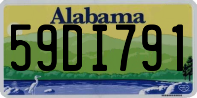 AL license plate 59DI791