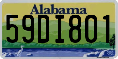 AL license plate 59DI801