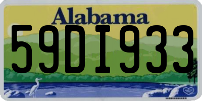 AL license plate 59DI933