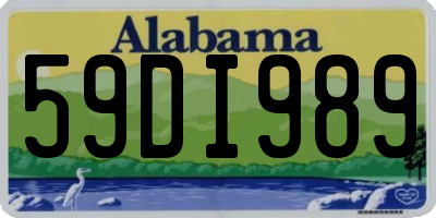 AL license plate 59DI989