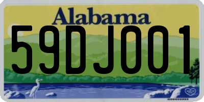 AL license plate 59DJ001
