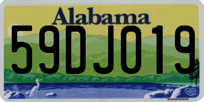 AL license plate 59DJ019