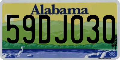 AL license plate 59DJ030