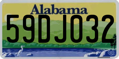 AL license plate 59DJ032