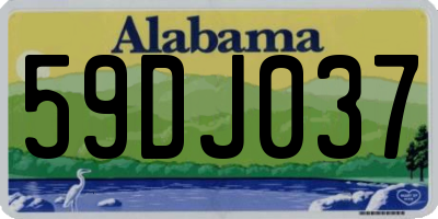 AL license plate 59DJ037