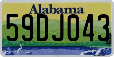 AL license plate 59DJ043