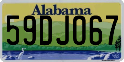 AL license plate 59DJ067