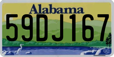 AL license plate 59DJ167