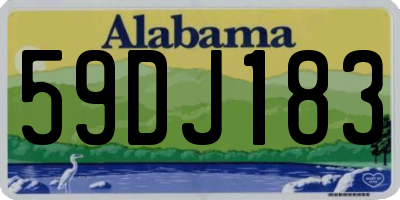 AL license plate 59DJ183