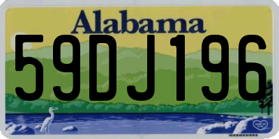 AL license plate 59DJ196