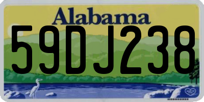AL license plate 59DJ238