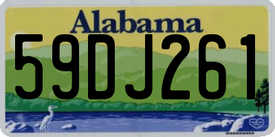 AL license plate 59DJ261