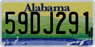 AL license plate 59DJ291