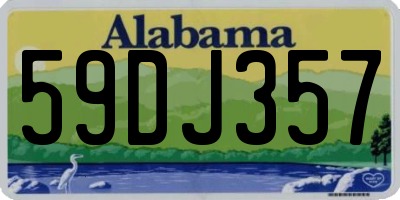 AL license plate 59DJ357