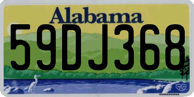 AL license plate 59DJ368
