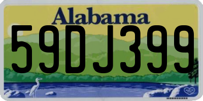 AL license plate 59DJ399