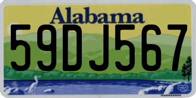 AL license plate 59DJ567