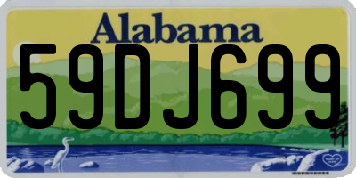 AL license plate 59DJ699