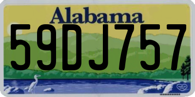 AL license plate 59DJ757