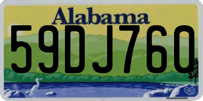 AL license plate 59DJ760