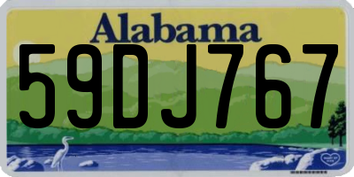 AL license plate 59DJ767