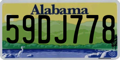 AL license plate 59DJ778