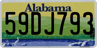 AL license plate 59DJ793