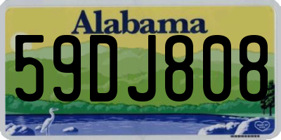 AL license plate 59DJ808