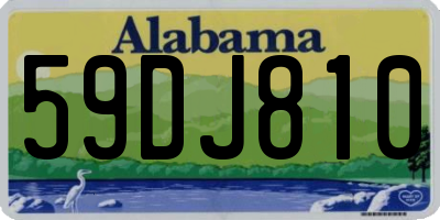AL license plate 59DJ810