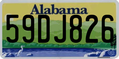 AL license plate 59DJ826