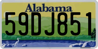 AL license plate 59DJ851