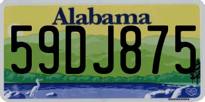 AL license plate 59DJ875