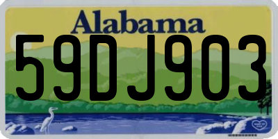AL license plate 59DJ903