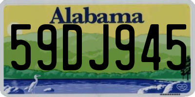 AL license plate 59DJ945