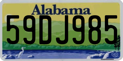 AL license plate 59DJ985