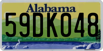 AL license plate 59DK048