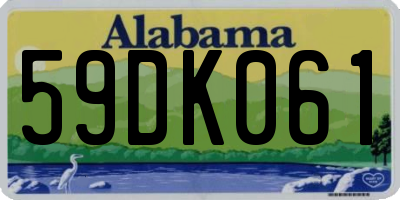 AL license plate 59DK061