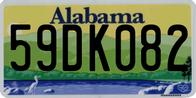 AL license plate 59DK082