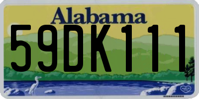 AL license plate 59DK111