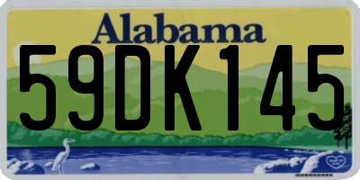 AL license plate 59DK145
