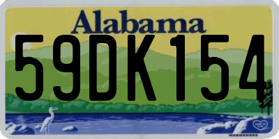 AL license plate 59DK154
