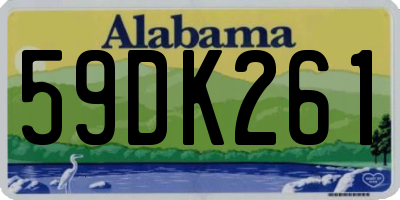 AL license plate 59DK261