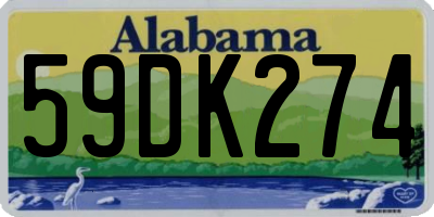 AL license plate 59DK274